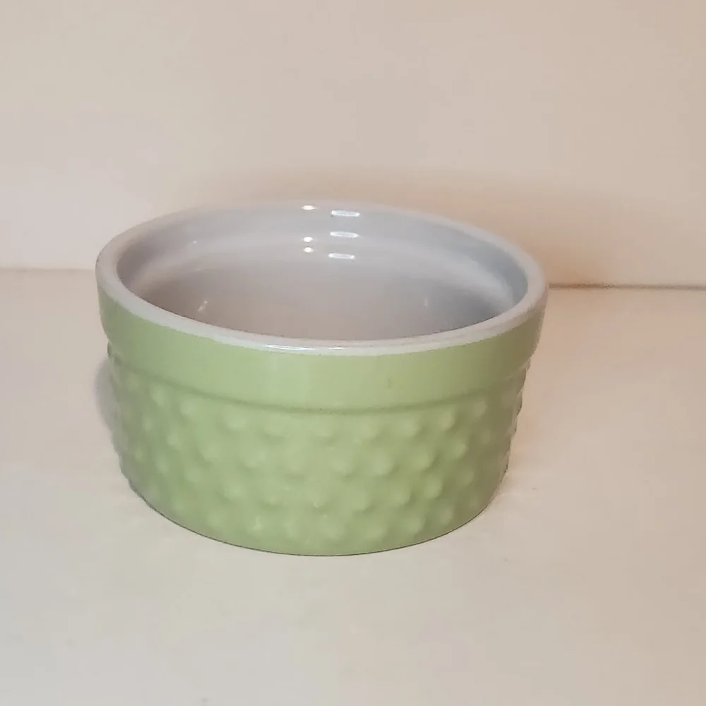 Green Pier 1 Imports Ramekin Dish Baking Soufflé Bowl